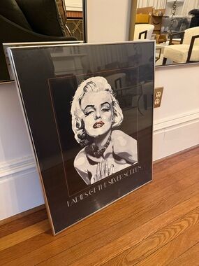 Vintage 80’s Marilyn Monroe- Ladies of the Silverscreen Metal Framed Wall Art